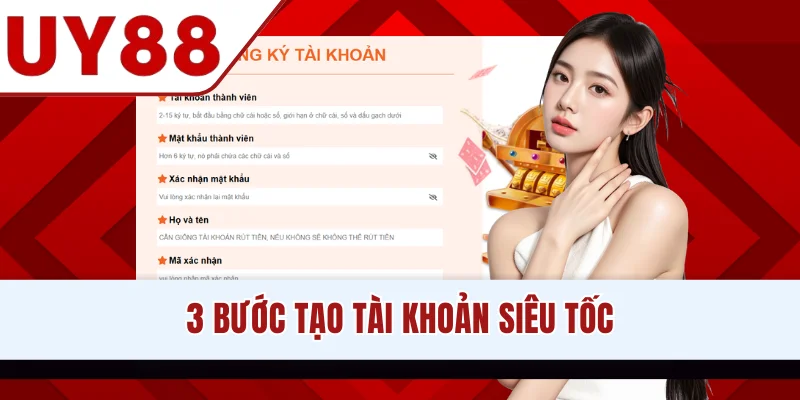 3 bước tạo tài khoản siêu tốc