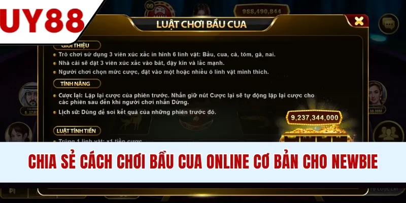 Chia sẻ cách chơi Bầu Cua online cơ bản cho newbie